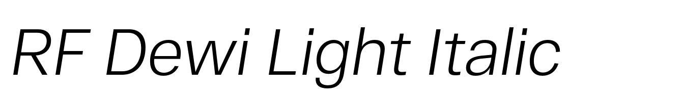 RF Dewi Light Italic